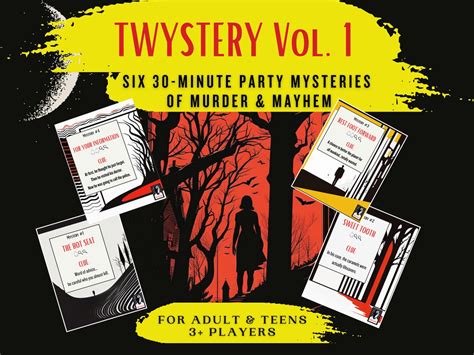 Murder Mystery Party Games for Adults and Teens Twystery Printable ...