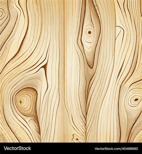 Light wood texture background with knots Vector Image