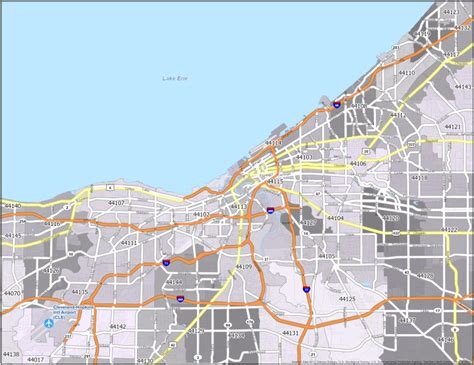 Cleveland Zip Code Map - GIS Geography