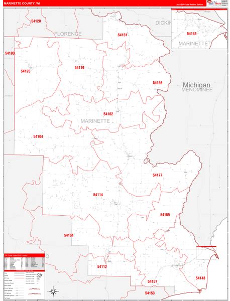 Marinette County Cities Map