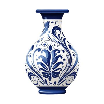 Blue Ceramic Vase Illustration, Vase, Decoration, Flower PNG ...
