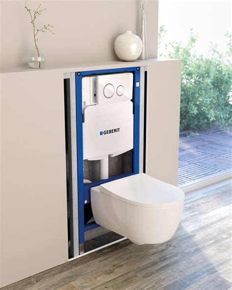 Geberit Duofix Wall Hung 980mm WC Frame Blue And Sigma Concealed Cistern 12cm ...