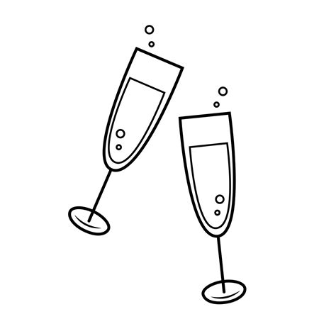 Champagne Glasses Toasting Clipart