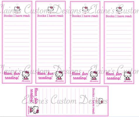 Printable HELLO KITTY Bookmark Favor by cutieville on Etsy, $12.00 ...