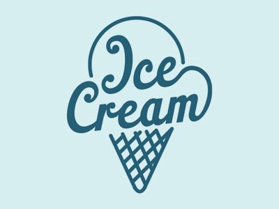 Dribbble - Ice Cream Logo by Pavement