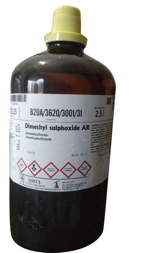 2.5L Dimethyl Sulphoxide at Rs 3796 | DMSO in Vadodara | ID: 23840003733