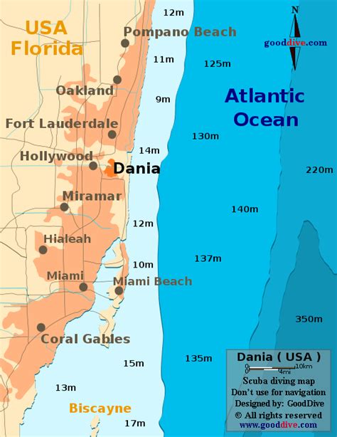 DAnia Beach Map - GoodDive.com