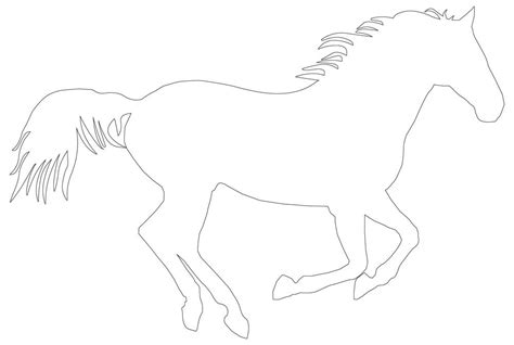 Horse Galloping Outline