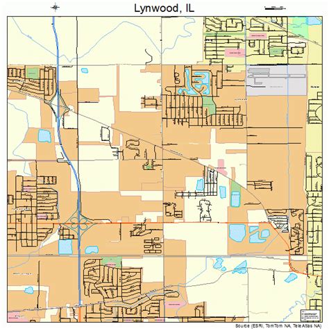 Lynwood Illinois Street Map 1745421