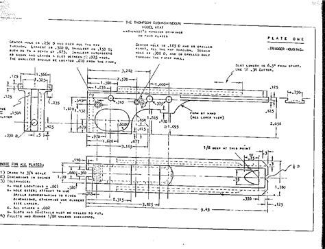 Thompson Submachine Gun Schematic Thompson Submachine Gun