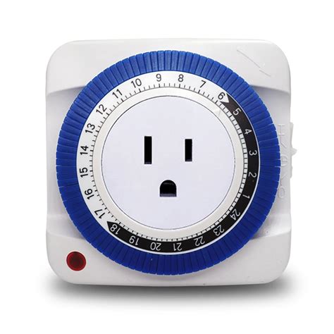 24 Hour Timer Socket Mechanical Program Timer Switch Socket 230V EU/US ...