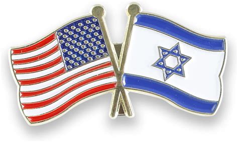 Amazon.com: American Flag x Israel Flag Enamel Lapel Pin (100 Pin): Jewelry