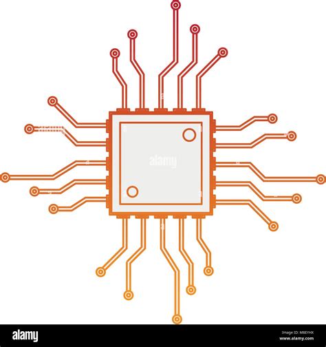 Microchip technology isolated vector illustration graphic design Stock ...