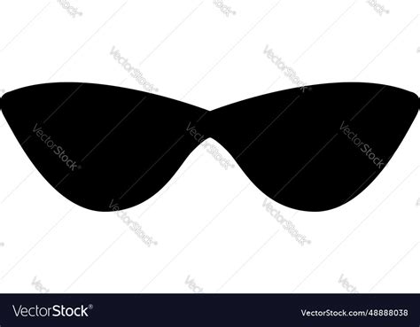 Shape of elongated cat eye glasses health vision Vector Image