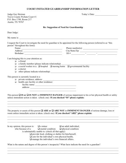 22 guardianship forms texas page 2 - Free to Edit, Download & Print ...