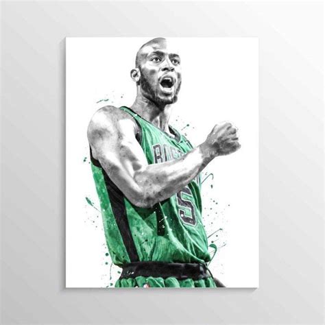 Kevin Garnett Poster, Boston Celtics Wall Art, Basketball Print, Nba ...