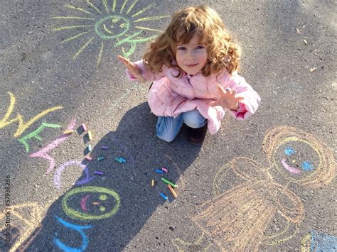 happy child outdoors Stock Photo | Adobe Stock