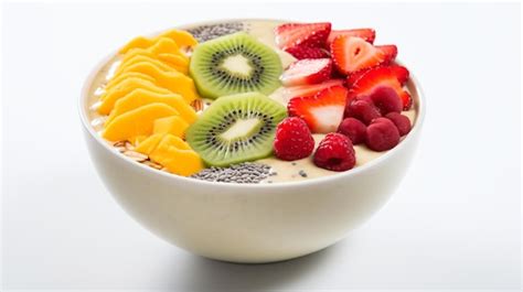 Premium AI Image | a bowl of fruit and cereal with a spoon