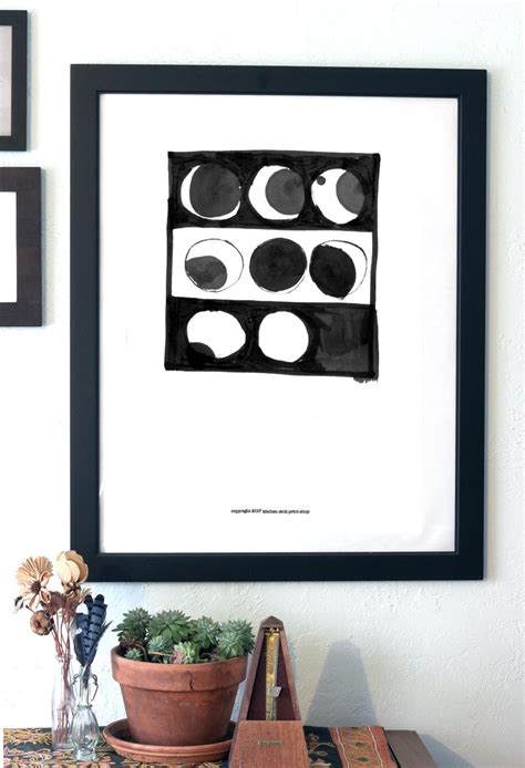 Moon Phases Print, Moon Poster, Moon Phase Poster, Lunar Phases Print ...