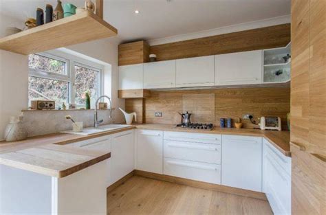 White kitchen with wood accents