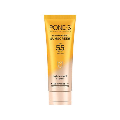 Buy Pond's Serum Boost Sunscreen Cream SPF 55 - Protect Your Skin from Harmful UV Rays – Pond's ...