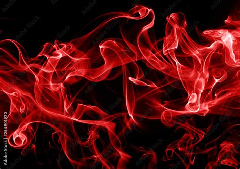 Black Background With Red Smoke