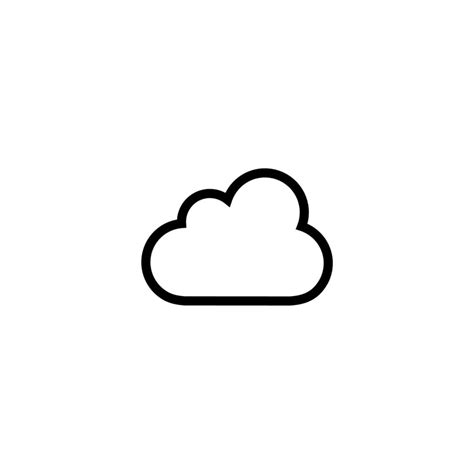 simple cloud outline icon on a white background 4879567 Vector Art at Vecteezy