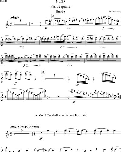 Bluebird Pas de deux (from 'The Sleeping Beauty, op. 66') Flute 2 Sheet Music by Pyotr Ilyich ...