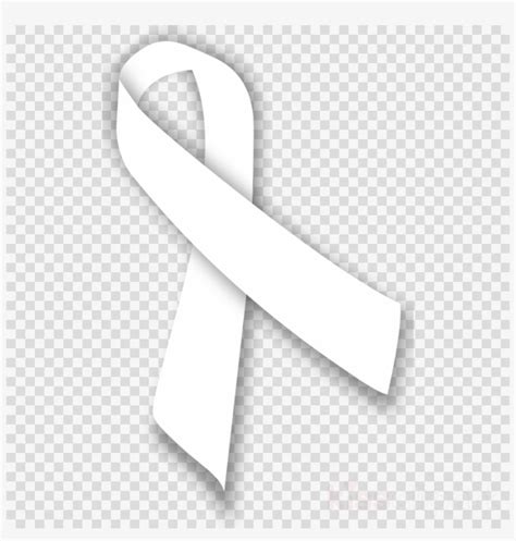 White Cancer Ribbon Png Clipart Awareness Ribbon Lung - Free Transparent PNG Download - PNGkey