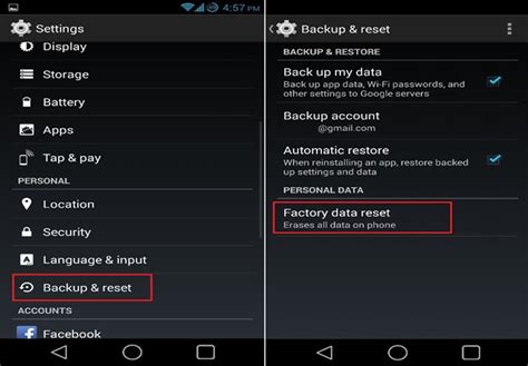 How to Restore The Factory Default Settings on Android Device