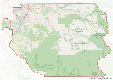 Map of Clackamas County, Oregon - Thong Thai Real