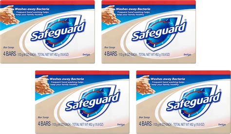 Amazon.com : Safeguard Antibacterial Hand Bar Soap, 4 oz bars, 8 ea ...