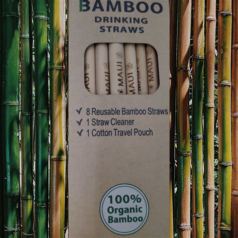 Reusable Bamboo Straws Bamboo 8 Pack Boba Straw Cocktail | Etsy