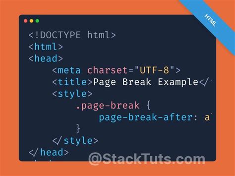 How to insert a page break in html so wkhtmltopdf parses it? - StackTuts