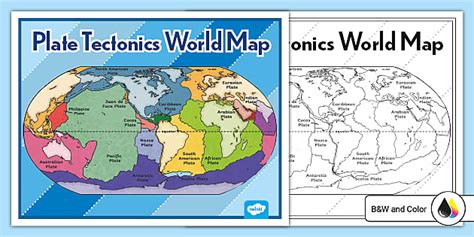 Plate Tectonics World Map | Teaching Resources | Twinkl USA