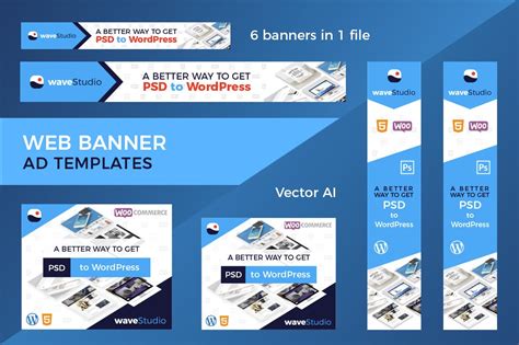 Web Banner Ad Templates | Templates & Themes ~ Creative Market