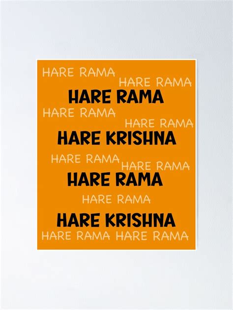 "Hare Rama Hare Krishna Indian deity" Poster for Sale by TanujaSharma ...