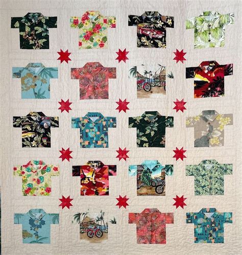 Sunshine Project Hawaiian Shirt Quilt