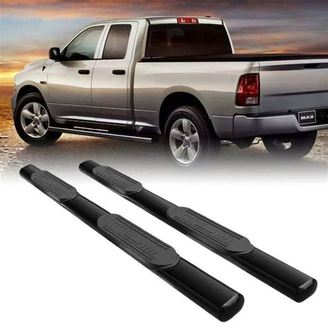 HERCHR 5 Black Running Boards For 2010-2018 Dodge Ram 2500 3500 Quad ...