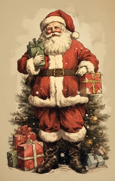 Vintage Santa Claus Art Free Stock Photo - Public Domain Pictures