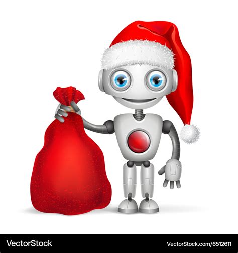 Robot santa claus Royalty Free Vector Image - VectorStock