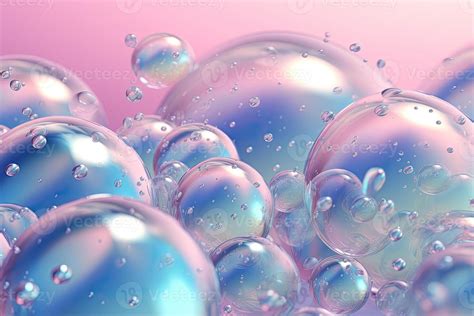 Pastel background with iridescent magical air bubbles. Wallpaper with ...