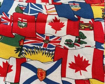 Canada Flag Fabric - Etsy