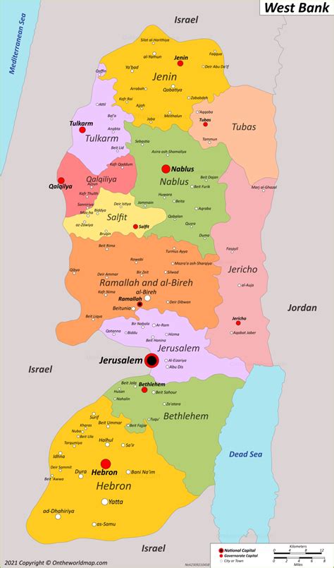 West Bank Map | Palestine | Detailed Maps of West Bank