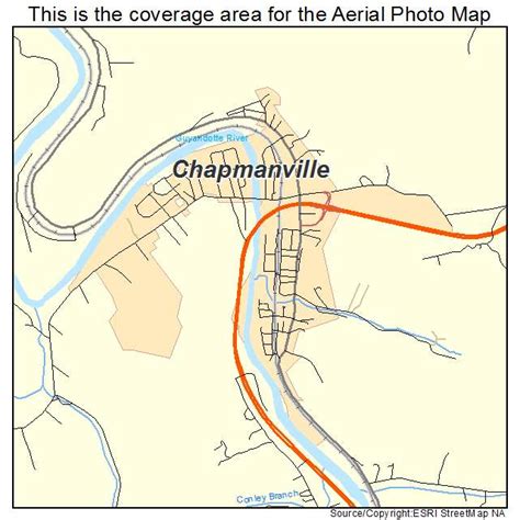 Aerial Photography Map of Chapmanville, WV West Virginia