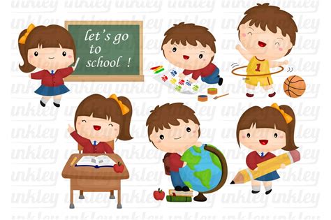 School Learning Activity Clipart – MasterBundles