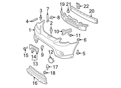 2007 Toyota Tacoma Bumper Cover Stop (Front). 2003-04. 2005-08 ...