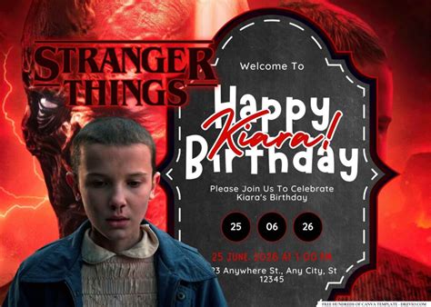 FREE-Stranger Things-Birthday-Canva-Templates (7) | Download Hundreds FREE PRINTABLE Birthday ...