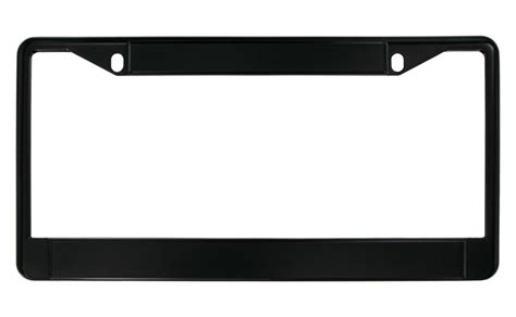 Black-Coated Plated Zinc Plain Dual Rim Recessed Blank License Plate Frame with Rear Clips 2 Hole