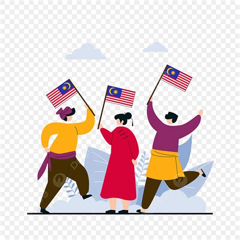 Malaysia Culture Clipart Hd PNG, Malaysia Independence Day With Culture Illustration, Malaysia ...